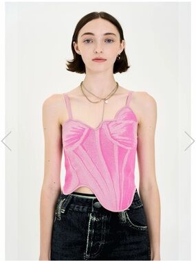 CAMELLIA DENIM PRINT TANK TOP